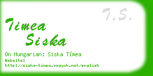 timea siska business card