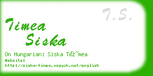 timea siska business card